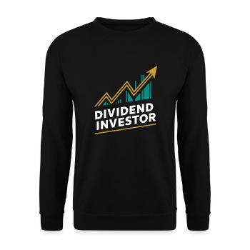Lustige finanzielle Unabhängigkeit von Dividendeninvestoren - Unisex Pullover - Schwarz - Vorne - Alina (178cm) & Michal (187cm)