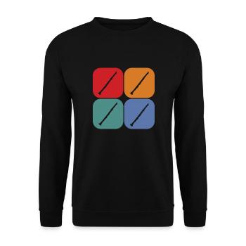 Vintage Sunset Clarinet Instrument Clarinet Music - Unisex Sweatshirt - black - Front - Alina (178cm) & Michal (187cm)