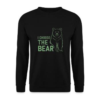 I choose the bear in the woods Sarcastic Feminist - Unisex Sweatshirt - black - Front - Alina (178cm) & Michal (187cm)