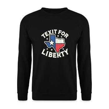 Texit pour Liberty Texas Secede Texit Texan State - Sweat-shirt Unisexe - noir - Devant - Alina (178cm) & Michal (187cm)