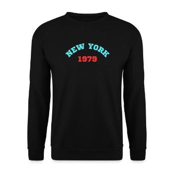 New York 1979 - Unisex Sweatshirt - black - Front - Alina (178cm) & Michal (187cm)