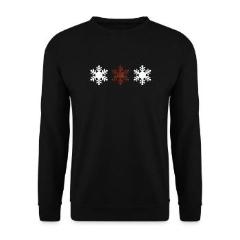 Tartan Snowflake - Unisex Sweatshirt - black - Front - Alina (178cm) & Michal (187cm)