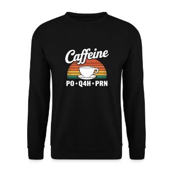 Caffeine PO Q4H PRN Funny Nurse Hospital - Unisex Sweatshirt - black - Front - Alina (178cm) & Michal (187cm)