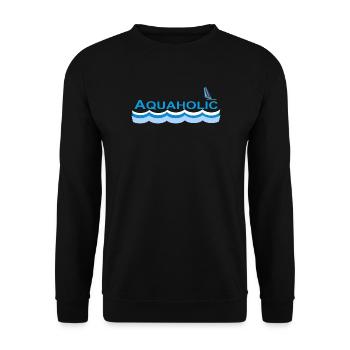 AQUAHOLIC - Unisex Sweatshirt - black - Front - Alina (178cm) & Michal (187cm)
