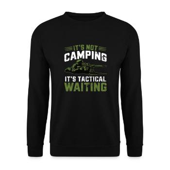 It's not camping It's tactical waiting Gaming - Unisex Sweatshirt - black - Front - Alina (178cm) & Michal (187cm)