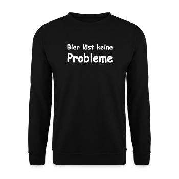 Bier - Unisex Pullover - Schwarz - Vorne - Alina (178cm) & Michal (187cm)