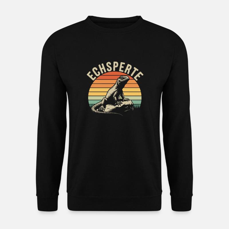 Echsperte Echspertin Lustiger Wortwitz Reptilien - Unisex Pullover - Schwarz