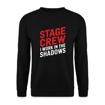 Équipe de scène Je travaille dans l’ombre Coulisses Humour - Sweat-shirt Unisexe - noir - Devant - Alina (178cm) & Michal (187cm)