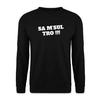 jeunesse, texto, actualité - Sweat-shirt Unisexe - noir - Devant - Alina (178cm) & Michal (187cm)
