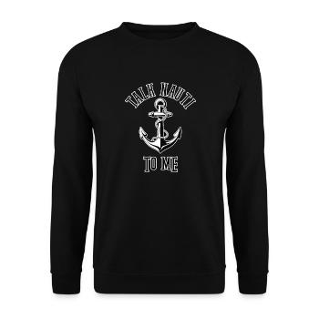 Talk Nauti to me Drôle de jeu de mots - Sweat-shirt Unisexe - noir - Devant - Alina (178cm) & Michal (187cm)