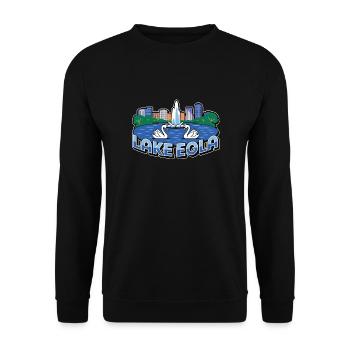 Lake Eola Orlando Florida Urlaub Souvenir - Unisex Pullover - Schwarz - Vorne - Alina (178cm) & Michal (187cm)