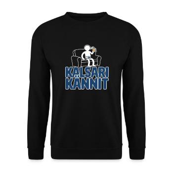 Kalsarikännit Boire de la bière en Boxers Drôle Finlandais - Sweat-shirt Unisexe - noir - Devant - Alina (178cm) & Michal (187cm)