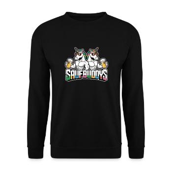 Booze Buddy Booze Buddies Drink Beer Alcohol Party A - Unisex Sweatshirt - black - Front - Alina (178cm) & Michal (187cm)