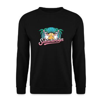 Nurse Girlfriend Drinking Beer Alcohol Party E - Unisex Sweatshirt - black - Front - Alina (178cm) & Michal (187cm)