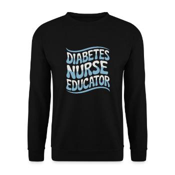 Diabetes Nurse Educator Diabetes Awareness - Unisex Sweatshirt - black - Front - Alina (178cm) & Michal (187cm)