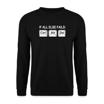 Programmierer Shortcut Geek IT Support Computer  - Unisex Pullover - Schwarz - Vorne - Alina (178cm) & Michal (187cm)