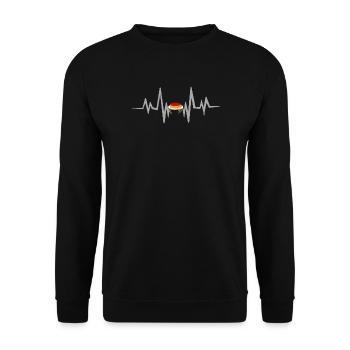 Battement de cœur spaghetti - Sweat-shirt Unisexe - noir - Devant - Alina (178cm) & Michal (187cm)