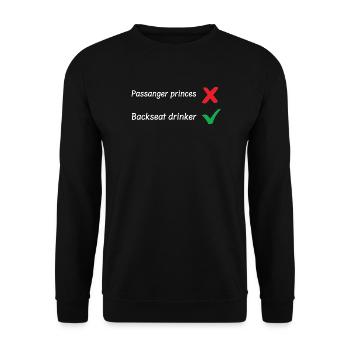 Abreuvoir à l’arrière - Sweat-shirt Unisexe - noir - Devant - Alina (178cm) & Michal (187cm)