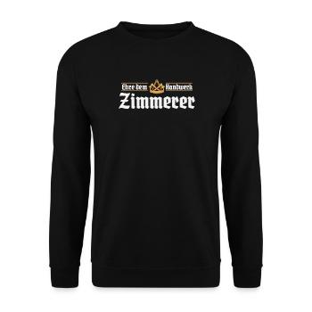 Insigne de la guilde des charpentiers - Sweat-shirt Unisexe - noir - Devant - Alina (178cm) & Michal (187cm)