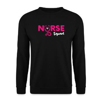 Funny Nurse Gifts Nursing Outfits - Unisex Sweatshirt - black - Front - Alina (178cm) & Michal (187cm)