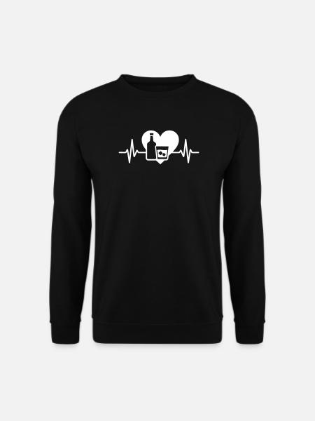 Rum Heart Aperitif Tropical Cocktail - Unisex Sweatshirt - black