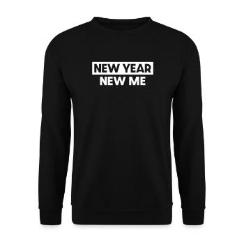 Nouvel An, Nouveau Moi - Sweat-shirt Unisexe - noir - Devant - Alina (178cm) & Michal (187cm)