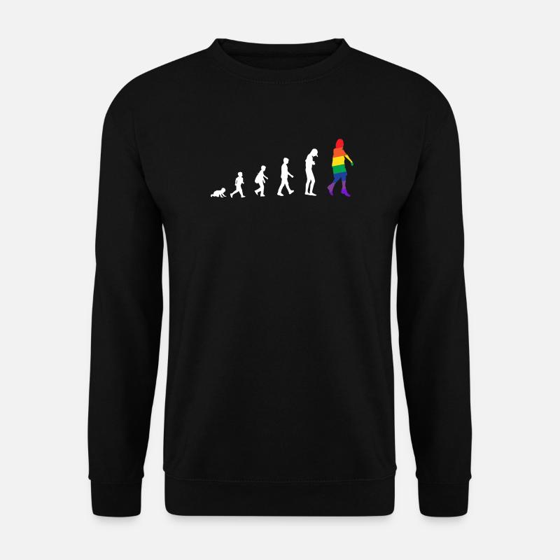 Evolution vom Baby zum Transgender / Gay - Unisex Pullover - Schwarz