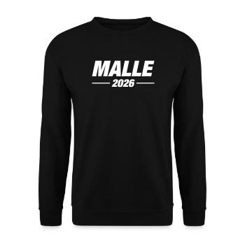 Malle 2026 Urlaub - Unisex Pullover - Schwarz - Vorne - Alina (178cm) & Michal (187cm)