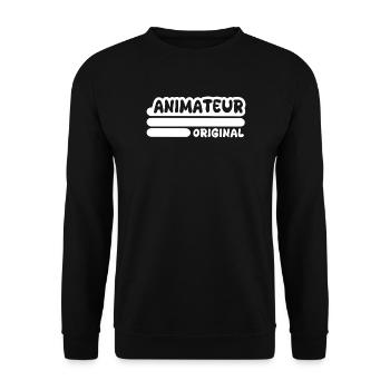 Beruf Animateur - Unisex Pullover - Schwarz - Vorne - Alina (178cm) & Michal (187cm)