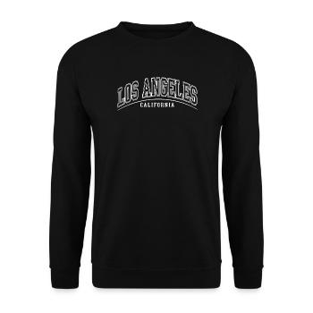 Los Angeles collegiate lettering - Unisex Sweatshirt - black - Front - Alina (178cm) & Michal (187cm)