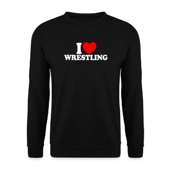 J’adore la lutte - Sweat-shirt Unisexe - noir - Devant - Alina (178cm) & Michal (187cm)