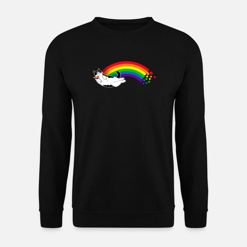 Rainbow Cat - Unisex Sweatshirt - black