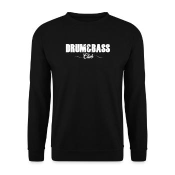 Drum and Bass Club Bold Logo - Unisex Sweatshirt - black - Front - Alina (178cm) & Michal (187cm)