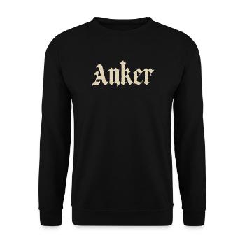 Anker Gothic Vintage Design - Unisex Pullover - Schwarz - Vorne - Alina (178cm) & Michal (187cm)