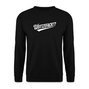Humour Wottzefack dit une idée de cadeau drôle - Sweat-shirt Unisexe - noir - Devant - Alina (178cm) & Michal (187cm)