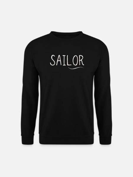 Sailor Sail Motif Lettering - Unisex Sweatshirt - black