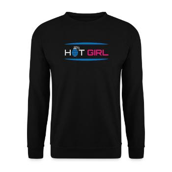 Heiße sexy Girl Power - Unisex Pullover - Schwarz - Vorne - Alina (178cm) & Michal (187cm)