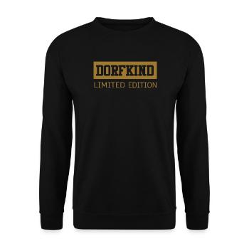 Dorfkind Limited Edition Golden Spruch Design - Unisex Pullover - Schwarz - Vorne - Alina (178cm) & Michal (187cm)