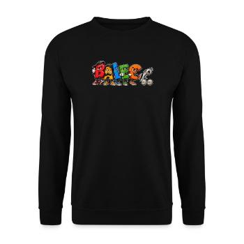 BALÈC – Humor Je M'en Fous - Unisex Pullover - Schwarz - Vorne - Alina (178cm) & Michal (187cm)