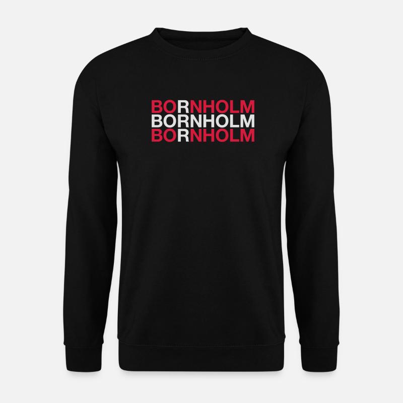 BORNHOLM Denmark Denmark Danish flag - Unisex Sweatshirt - black