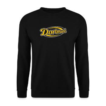 Logo rétro de Dortmund Imprimé - Sweat-shirt Unisexe - noir - Devant - Alina (178cm) & Michal (187cm)