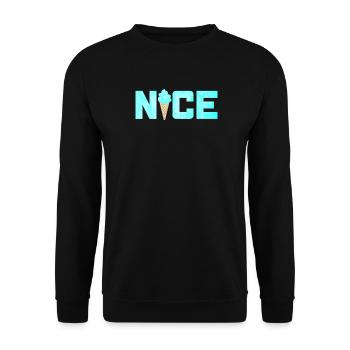 Nice Cream Cream Summer Holiday Fun Fan - Unisex Sweatshirt - black - Front - Alina (178cm) & Michal (187cm)