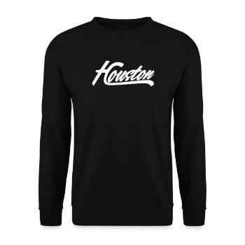 houston shirt - Unisex Pullover - Schwarz - Vorne - Alina (178cm) & Michal (187cm)