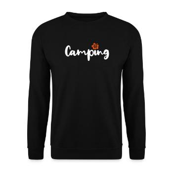 Camping Hawaii Handwriting Camper Caravan Motorhome - Unisex Sweatshirt - black - Front - Alina (178cm) & Michal (187cm)