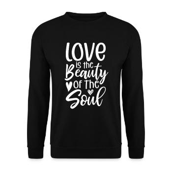 Love is the Beauty of the Soul - Unisex Sweatshirt - black - Front - Alina (178cm) & Michal (187cm)