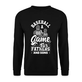 A Game For Fathers And Sons Fathers Day Baseball - Unisex Sweatshirt - black - Front - Alina (178cm) & Michal (187cm)