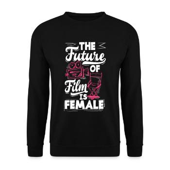 The Future Of Film Is Female Filmmaker - Unisex Sweatshirt - black - Front - Alina (178cm) & Michal (187cm)
