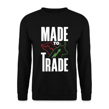 Survive The Dip Trading Day Investor Day - Unisex Sweatshirt - black - Front - Alina (178cm) & Michal (187cm)