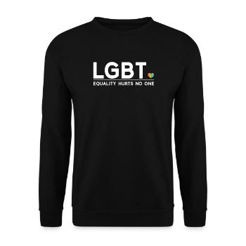 Pride Month - Equality Hurts No One - Unisex Sweatshirt - black - Front - Alina (178cm) & Michal (187cm)