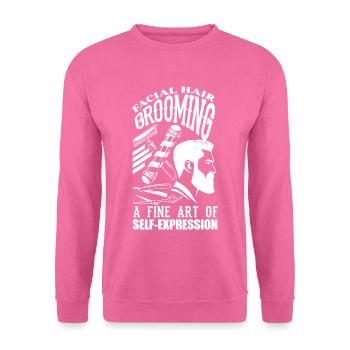 Facial hair grooming A fine art of self-expression - Unisex Pullover - Pink - Vorne